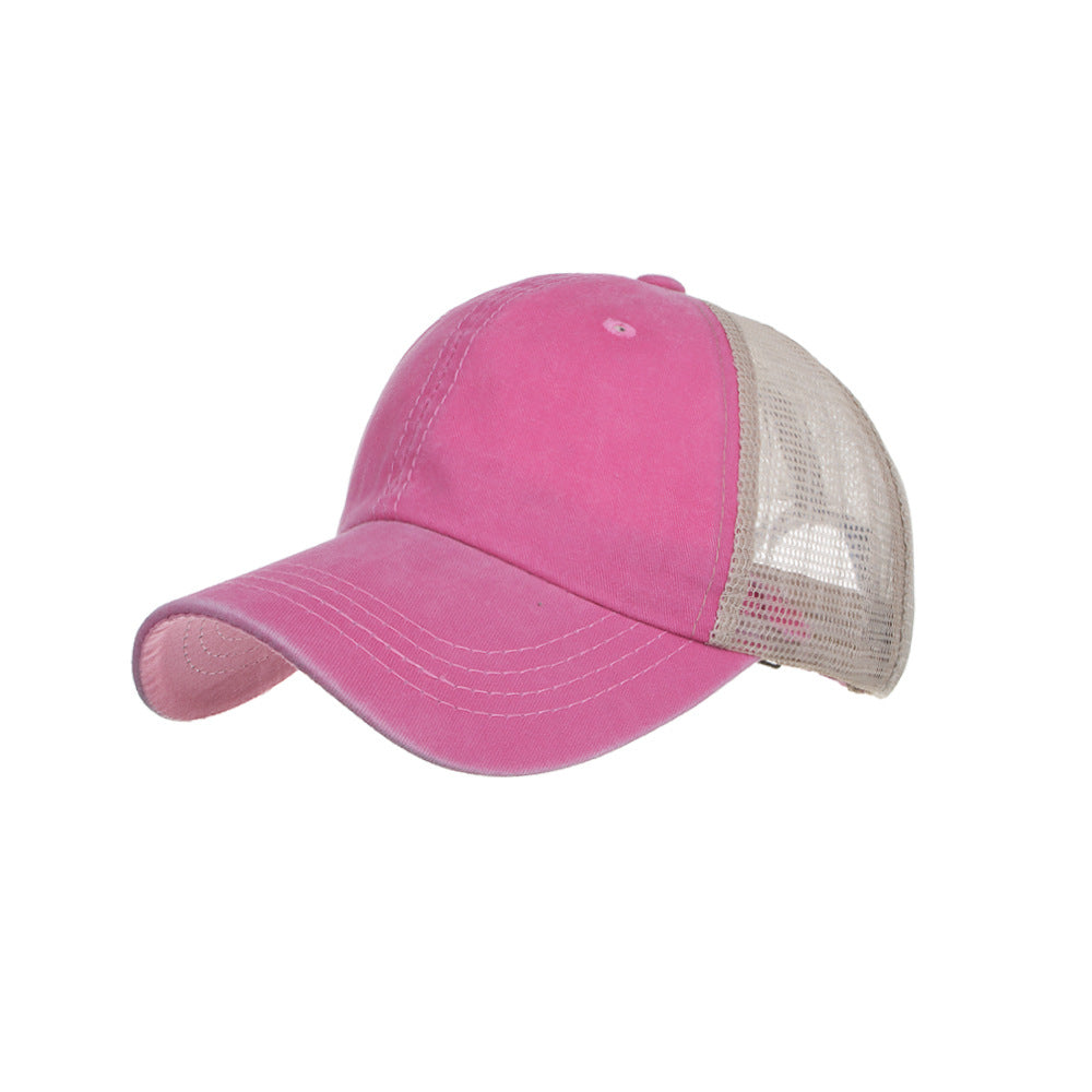 Wholesale Washed Cotton Smooth Mesh Baseball Cap